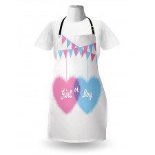 Girl Boy Hearts Flags Apron