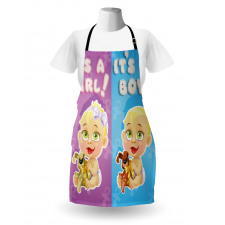 Girl Boy Dogs Apron