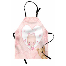 Girls Baby Teddy Bear Apron