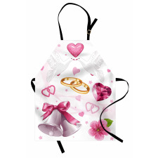 Wedding Rings Hearts Apron