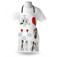 Newlyweds Caricature Apron