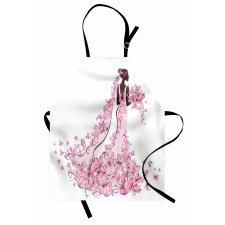 Floral Bridal Gown Apron