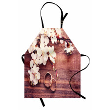 Flowers Rings Wooden Apron