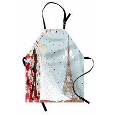 French Couple and Hearts Apron