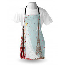 French Couple and Hearts Apron