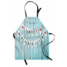 Just Married on Wood Door Apron