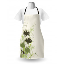 Flowers Leaves Dragonfly Apron