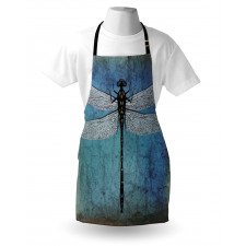 Dragonfly Bug Turquoise Apron