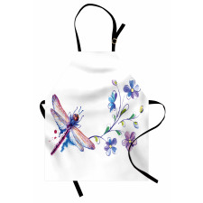 Ivy Flowers Dragonflies Apron