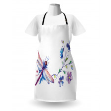 Ivy Flowers Dragonflies Apron