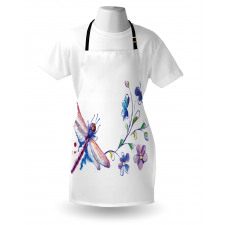 Ivy Flowers Dragonflies Apron