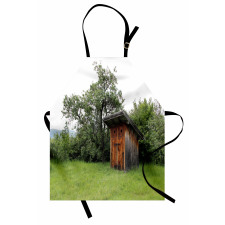 Wooden Hut in Forest Apron