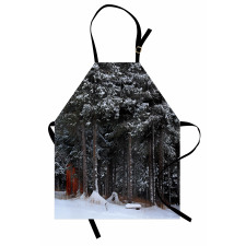 Snowy Forest Cottage Apron