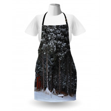 Snowy Forest Cottage Apron