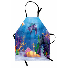 Underwater World Cartoon Apron