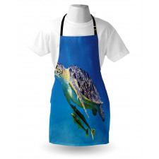 Fishes Swimming Ocean Apron