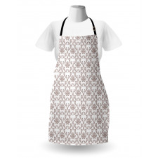 Taupe Colored Damask Apron