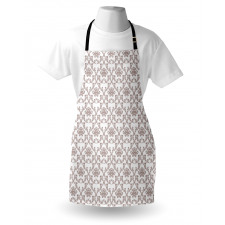 Taupe Colored Damask Apron