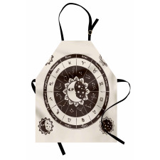 Zodiac Sun Moon Apron