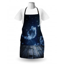 Vivid Night Sky Wood Apron