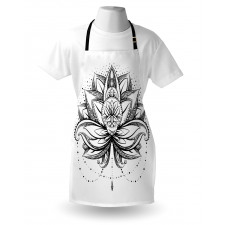 Ornamental Lotus Sketch Apron