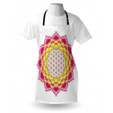 Flower of Life Lotus Vivid Apron