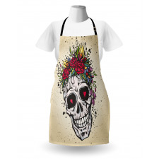 Boho Plant Skull Apron