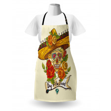 Skull in Sombrero Apron