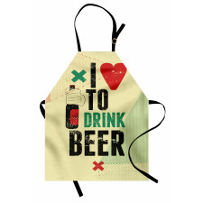 Love Beer Grunge Hand Apron