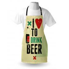 Love Beer Grunge Hand Apron