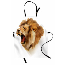 Roaring Fierce Lion Head Apron