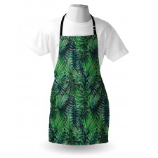 Botanik Mutfak Önlüğü Sulu Boya Egzotik Ağaç Yaprakları