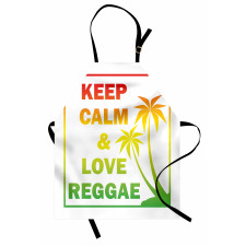 Keep Calm Words Reggae Apron