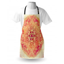 Bohem Mutfak Önlüğü Bej Arka Planda Pastel Çiçekli Mandala