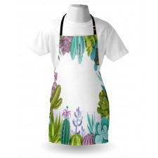 Succulents Plants Frame Apron