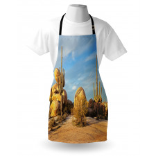 Saguaros Boulders Sunset Apron