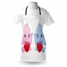 Hearts Twins Apron