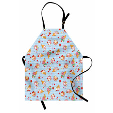 Checkered Tartan Motif Apron