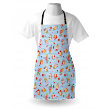 Checkered Tartan Motif Apron