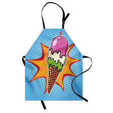 Retro Cone Dots Apron