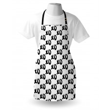 Paintbrush Words Artwork Apron