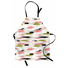 Thick Brushstrokes Stripes Apron