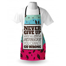 Never Give up Frame Retro Apron