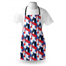 Geometric Grunge Motif Apron