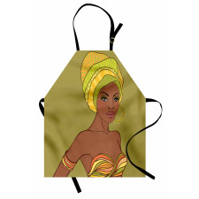 Fashion Lady with Earrings Apron