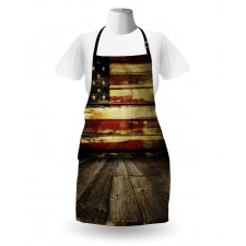 Vintage Flag Wood Apron