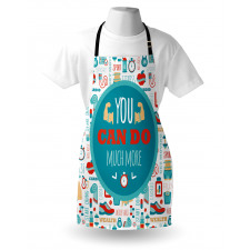 Encouraging Gym Phrase Apron