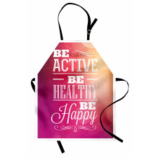 Ilham Verici Mutfak Önlüğü Aktif Sağlıklı Mutlu Ol