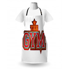 Vibrant Gym Sign Star Apron