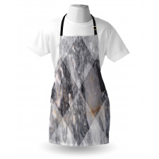 Geometric Grunge Facet Apron